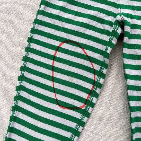 Primary Long-Sleeve PJ Top & Pants, Green & White Stripe, Size 4-5, PLAY - Picture 9 of 10